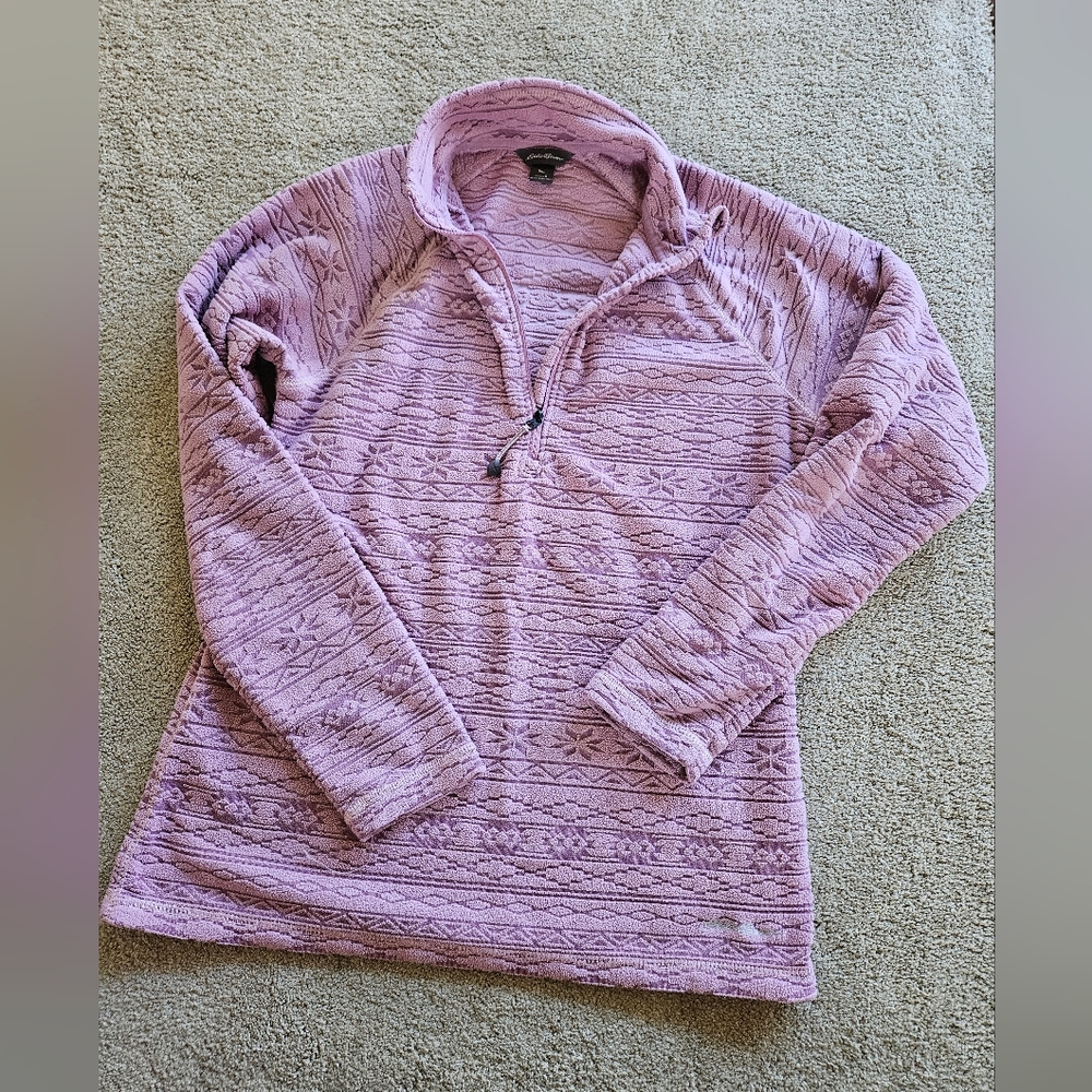 Eddie Bauer Fleece Pullover, Small, Lavender